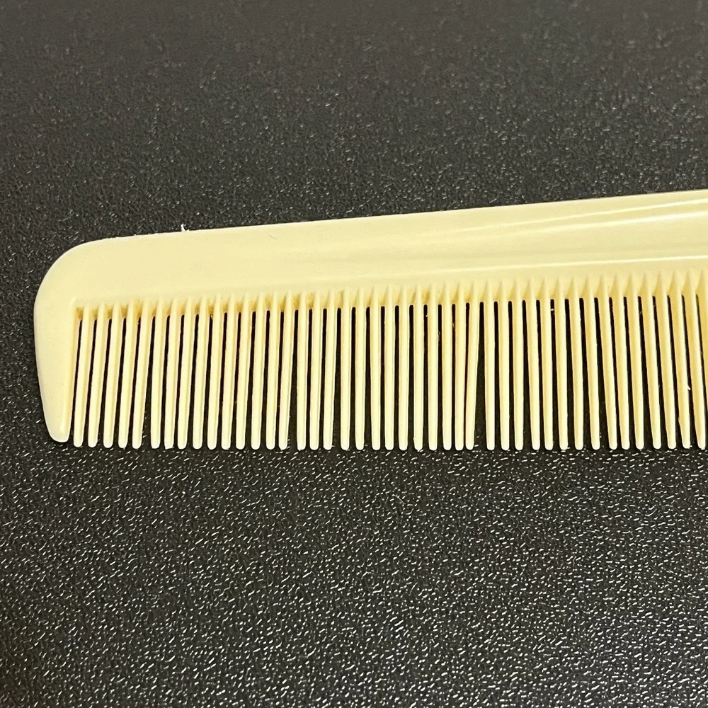 Vintage Goody Hair Comb Cream Ivory Color Wide & Tight Teeth Slim Unbreakable